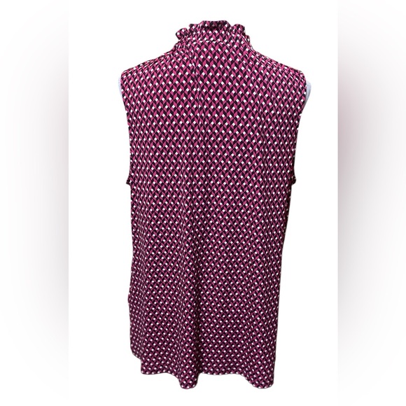 Michael Michael Kors Geometric Sleeveless Print Top - Picture 2 of 4